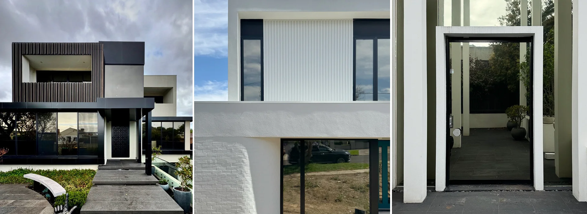 Tinted glass windows enhancing privacy, security, and style on modern homes
